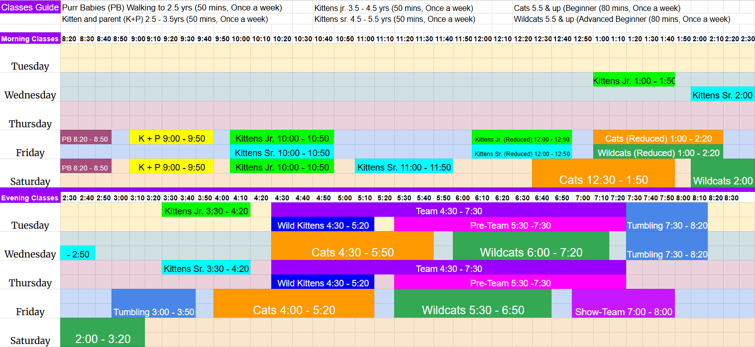 Best Class sched